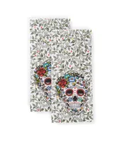 Fiesta Skull & Vine Kitchen Towel, Set of 2 - Multi