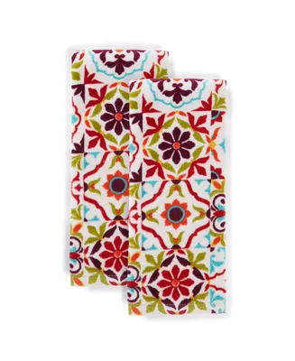 Fiesta Worn Tiles Kitchen Towel Set, Set of 2