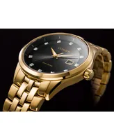 Citizen Men's Eco-Drive Corso Diamond-Accent Gold-Tone Stainless Steel Bracelet Watch 41mm