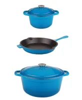 BergHOFF Neo 5pc Cast Iron Dutch Oven Set with 10" Fry Pan