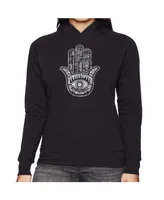 La Pop Art Women's Word Hooded Sweatshirt - Hamsa