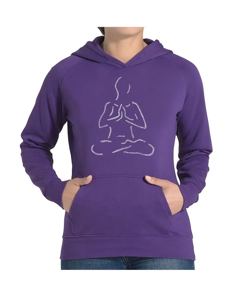 La Pop Art Women's Word Hooded Sweatshirt -Popular Yoga Poses