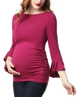 Kimi + Kai Andrea Maternity Ruched Top