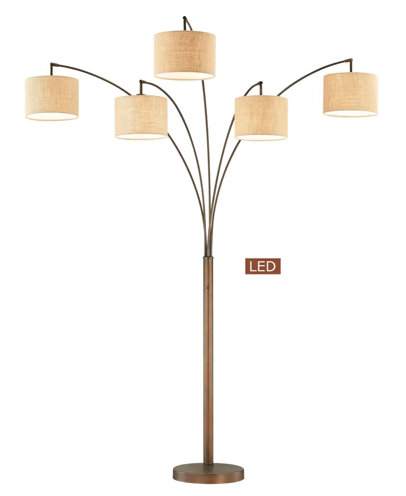 Artiva Usa Lucianna 83" 5-Arch Led Floor Lamp with Dimmer