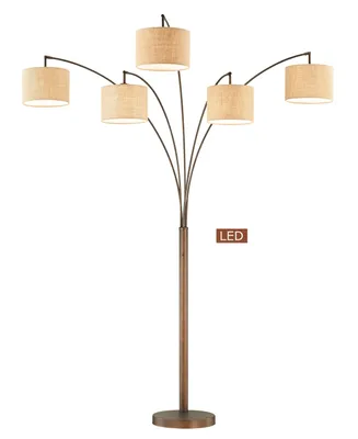 Artiva Usa Lucianna 83" 5-Arch Led Floor Lamp with Dimmer