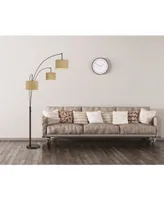 Artiva Usa Lumiere Modern Led 80" 3-Arched Floor Lamp with Dimmer