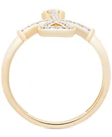 Wrapped Diamond Ankh Ring (1/4 ct. t.w.) 14k Gold, Created for Macy's