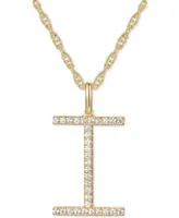 Diamond Initial 18" Pendant Necklace (1/6-1/3 ct. t.w.) 14k Gold