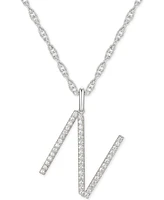 Diamond Initial 18" Pendant Necklace (1/6 to 1/3 ct. t.w.) in 14k White Gold