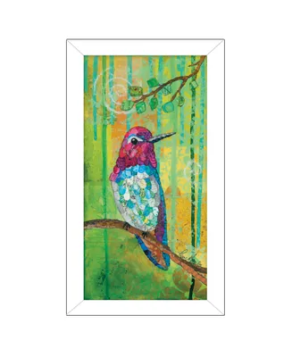 Trendy Decor 4U Anna's Hummingbird By Lisa Morales, Printed Wall Art, Ready to hang, White Frame, 8" x 14"