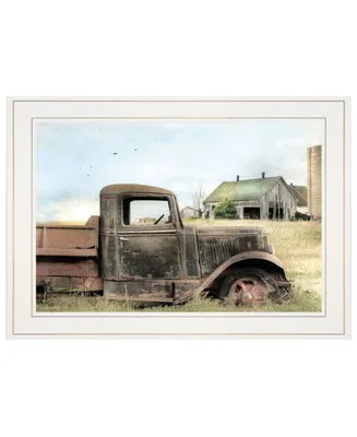 Trendy Decor 4U Vintage-Like Farm Trucks I by Lori Deiter, Ready to hang Framed Print, Frame
