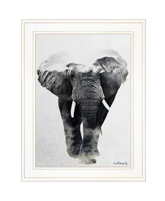 Trendy Decor 4U Elephant Walk by andreas Lie, Ready to hang Framed Print, Frame