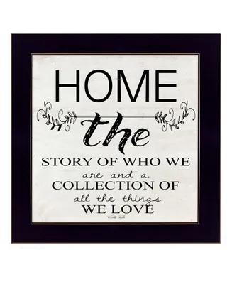 Trendy Decor 4U Home - the Story of Who We Are by Cindy Jacobs, Ready to hang Framed Print, Black Frame, 14" x 14"