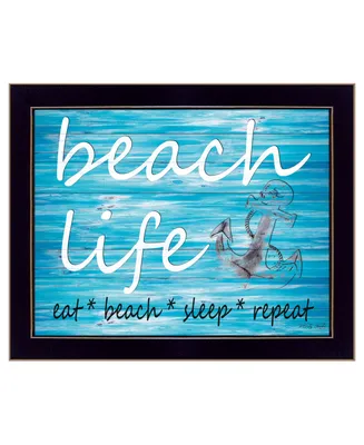 Trendy Decor 4U Beach Life By Cindy Jacobs, Printed Wall Art, Ready to hang, Frame