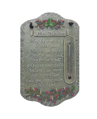 Trendy Decor 4U Welcome Sign, Irish Blessing Porch Decor, Resin Slate Plaque, Ready to hang Decor, 7.75" x 13"