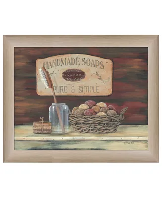 Trendy Decor 4U Handmade Soaps-by Pam Britton, Ready to hang Framed print, Taupe Frame, 17" x 14"