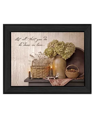 Trendy Decor 4U Done in Love By SUSAn Boyer, Printed Wall Art, Ready to hang, Black Frame