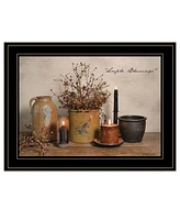 Trendy Decor 4U Simple Blessings by Billy Jacobs, Ready to hang Framed Print, Black Frame, 15" x 11"