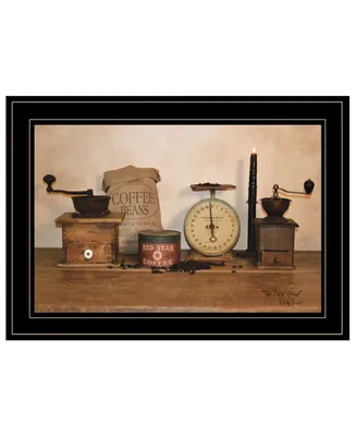 Trendy Decor 4U The Daily Grind by Billy Jacobs, Ready to hang Framed Print, Black Frame, 21" x 15"