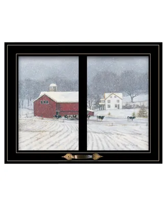 Trendy Decor 4U The Home Place by Bonnie Mohr, Ready to hang Framed Print, Black Window-Style Frame, 19" x 15"