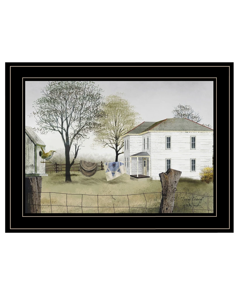 Trendy Decor 4U Spring Cleaning by Billy Jacobs, Ready to hang Framed Print, Black Frame, 21" x 15"
