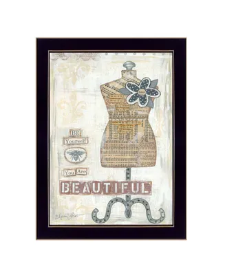Trendy Decor 4U Beautiful By Annie LaPoint, Printed Wall Art, Ready to hang, Black Frame, 20" x 14"