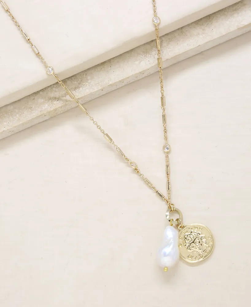 Ettika Trusty Trinkets Pearl and Coin Necklace