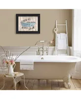 Trendy Decor 4U Bathroom Humor by Debbie DeWitt, Ready to hang Framed Print, Black Frame, 19" x 15"