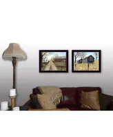 Trendy Decor 4U Scenic Country Collection By Billy Jacobs, Printed Wall Art, Ready to hang, Black Frame, 36" x 14"