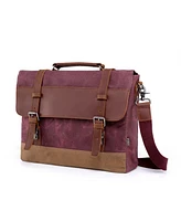 Tsd Brand Stone Creek Waxed Canvas Briefcase