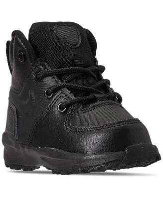 Nike Toddler Boys Manoa Leather Boots from Finish Line - BLACK/BLACK