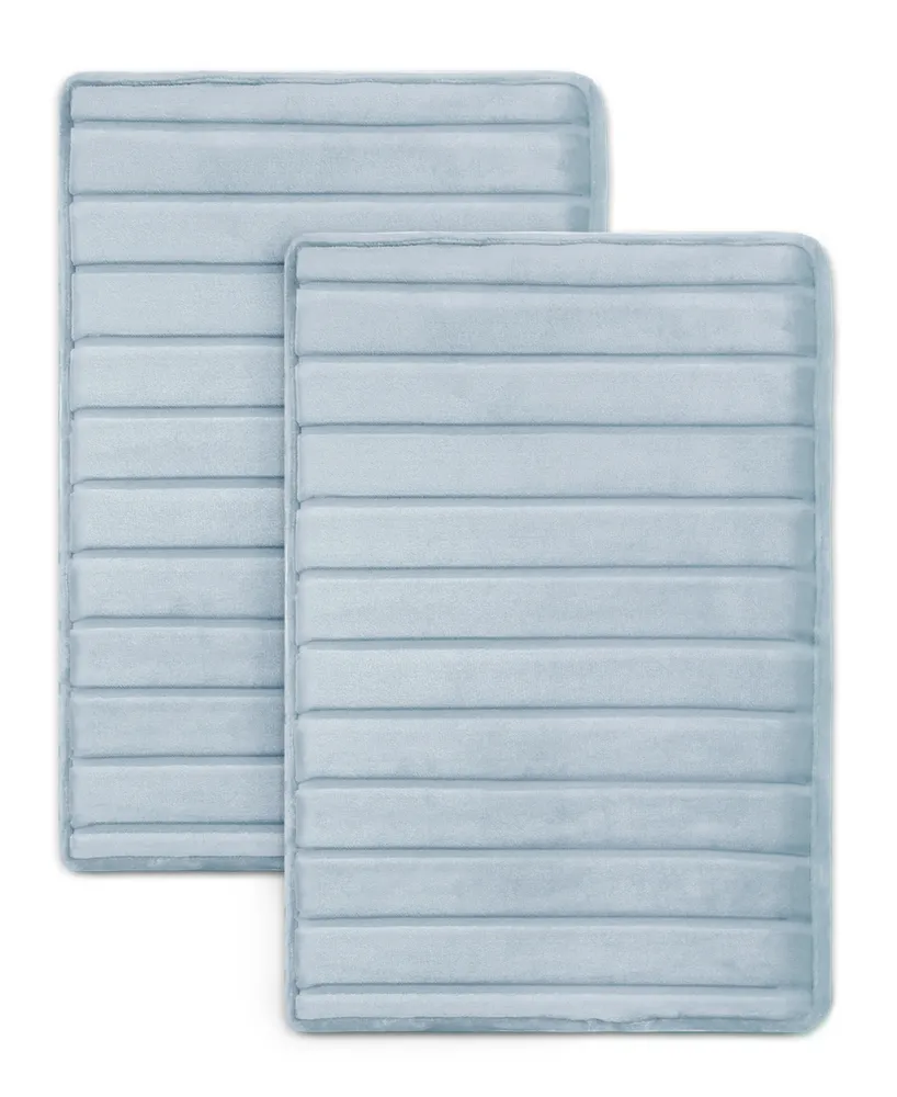 Microdry Charcoal-Infused Memory Foam 2-Pc. Bath Mat Set, 17" x 24"