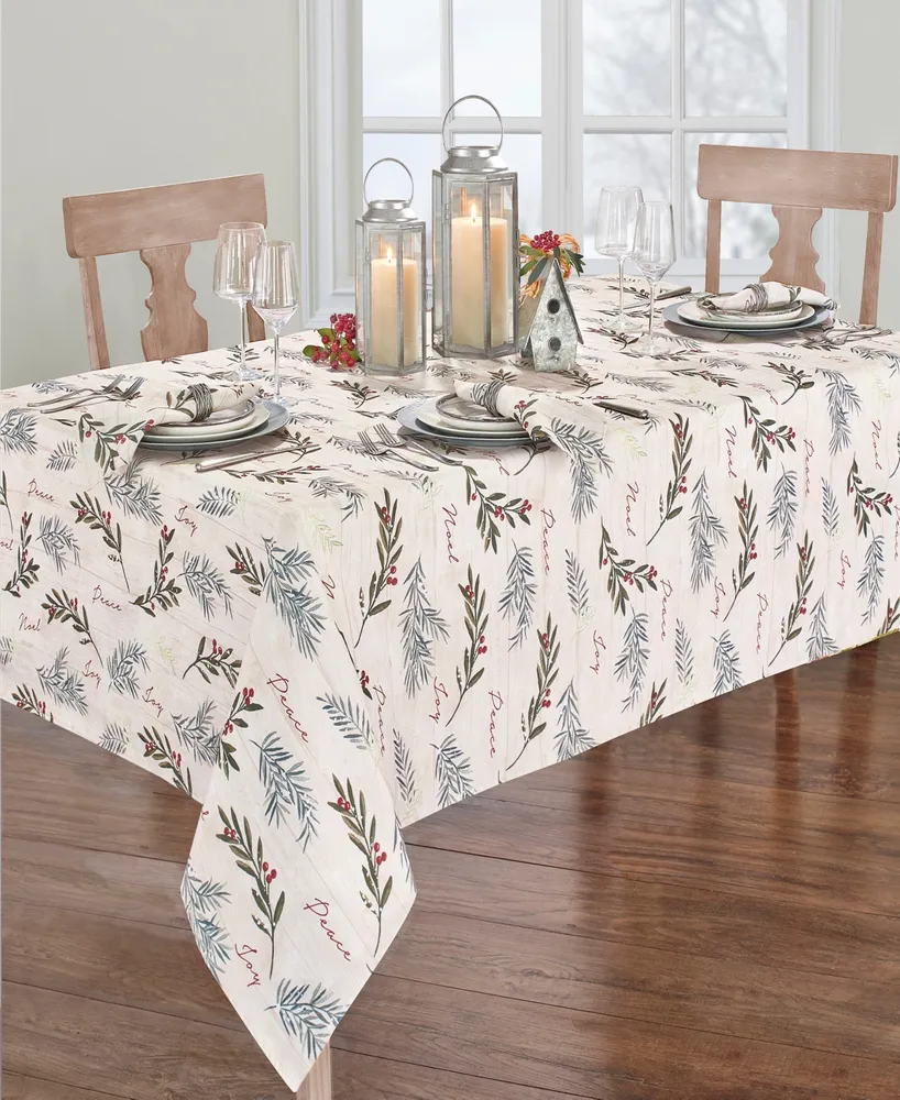 Elrene Holiday Tree Trimmings Tablecloth - 60" x 84" Rectangle