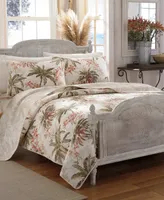 Tommy Bahama Bonny Cove White Reversible 2-Piece Twin Quilt Set