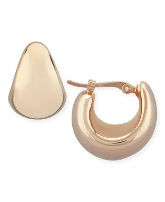 Bold Hoop Earrings Set in 14k Rose Gold