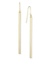 Sleek Column Drop Earrings Set in 14k Gold