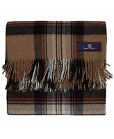 Prince of Scots Highland Tartan Tweed Merino Wool Throw, 55" x 72"