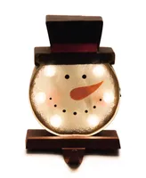 Glitzhome Marquee Led Snowman Head Stocking Holder