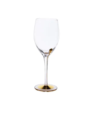 Classic Touch Set of 6 Water Glasses with Gold Tone Reflection