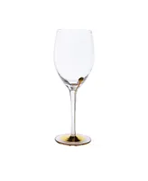 Classic Touch Set of 6 Water Glasses with Gold Tone Reflection