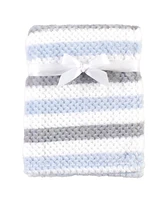 Hudson Baby Infant Girl Plush Waffle Blanket