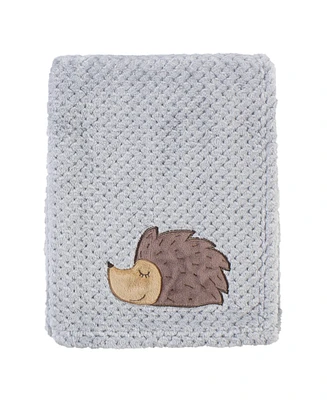Hudson Baby Infant Girl Plush Waffle Blanket
