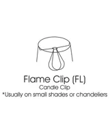 Cloth&Wire Slant Crinkle Paper Empire Chandelier Lampshade with Flame Clip