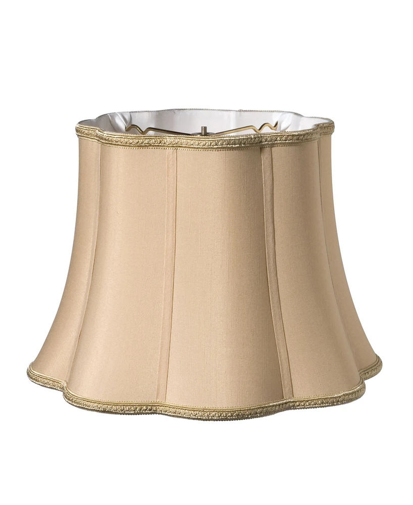 Cloth&Wire Slant Melon Out Scallop Softback Lampshade with Washer Fitter