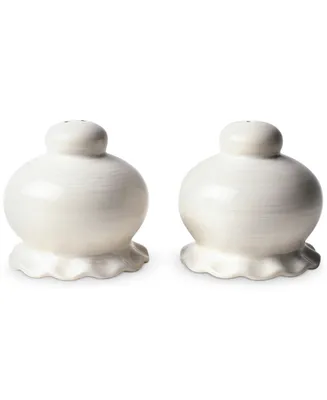 Coton Colors by Laura Johnson Signature White Ruffle Salt and Pepper Shaker Set