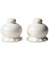 Coton Colors by Laura Johnson Signature White Ruffle Salt and Pepper Shaker Set