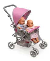 Badger Basket Cruise Folding Inline Double Doll Stroller