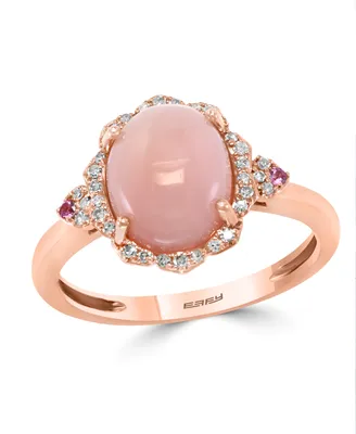 Effy Pink Opal (2 5/8 ct.t.w.) and Diamond (1/10 ct.t.w.) Ring in 14K Rose Gold