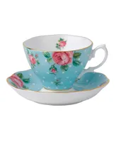 Royal Albert Polka Blue Cup and Saucer