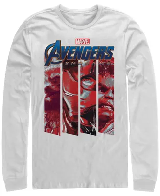 Marvel Men's Avengers Endgame Panel Logo, Long Sleeve T-shirt